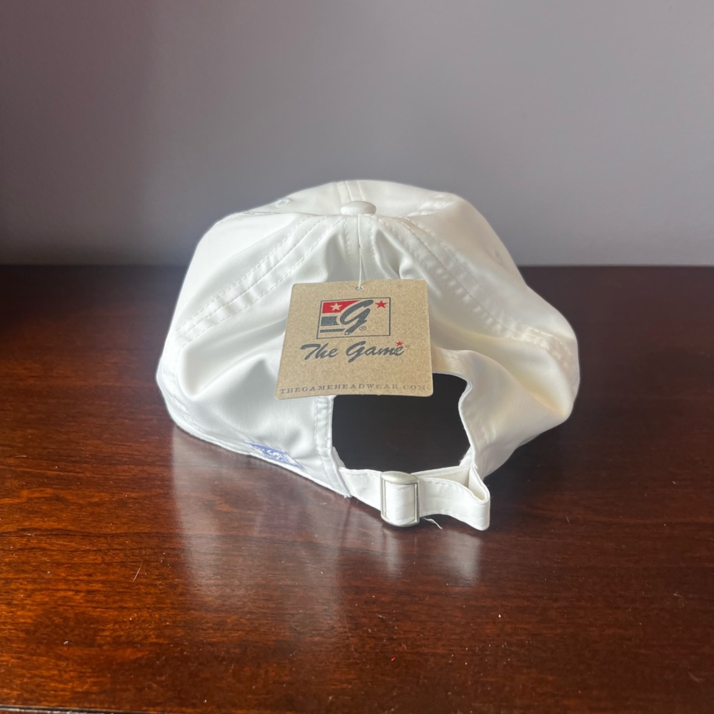 The Game Bull Shoals‎ Strapback Hat Cap with Yellow Embroidery White NWT - Picture 4 of 5